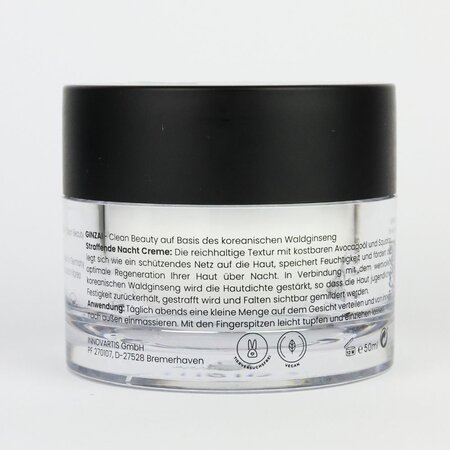 Crema de noapte pentru fermitate cu ginseng negru coreean, 50 ml, Ginzai 719308