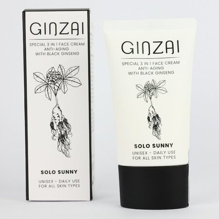 Crema anti aging 3 in 1 cu ginseng negru coreean si SPF 50+/PA+++ Solo Sunny, 50 ml, Ginzai 719318