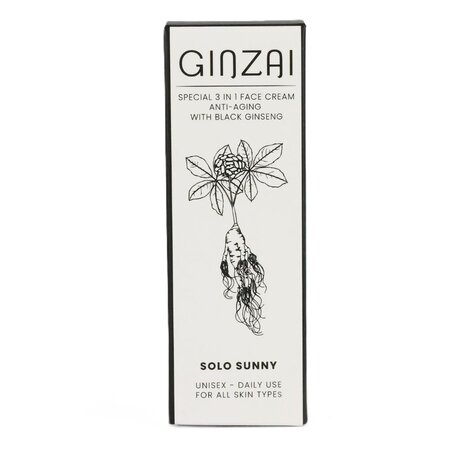 Crema anti aging 3 in 1 cu ginseng negru coreean si SPF 50+/PA+++ Solo Sunny, 50 ml, Ginzai 719313