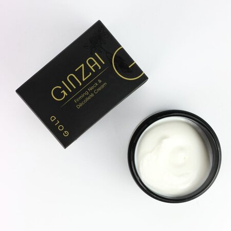 Crema pentru fermitatea gatului si decolteului cu ginseng negru coreean Gold, 100 ml, Ginzai 719404