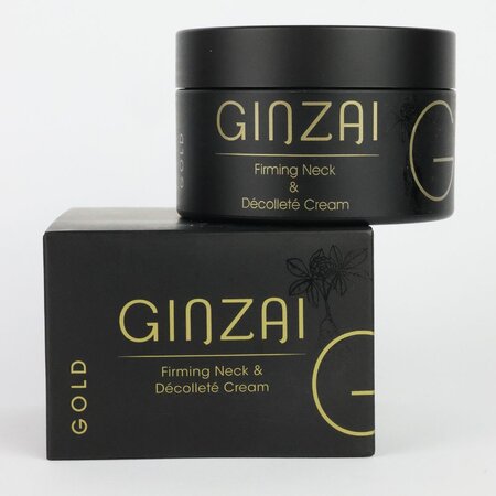 Crema pentru fermitatea gatului si decolteului cu ginseng negru coreean Gold, 100 ml, Ginzai 719401