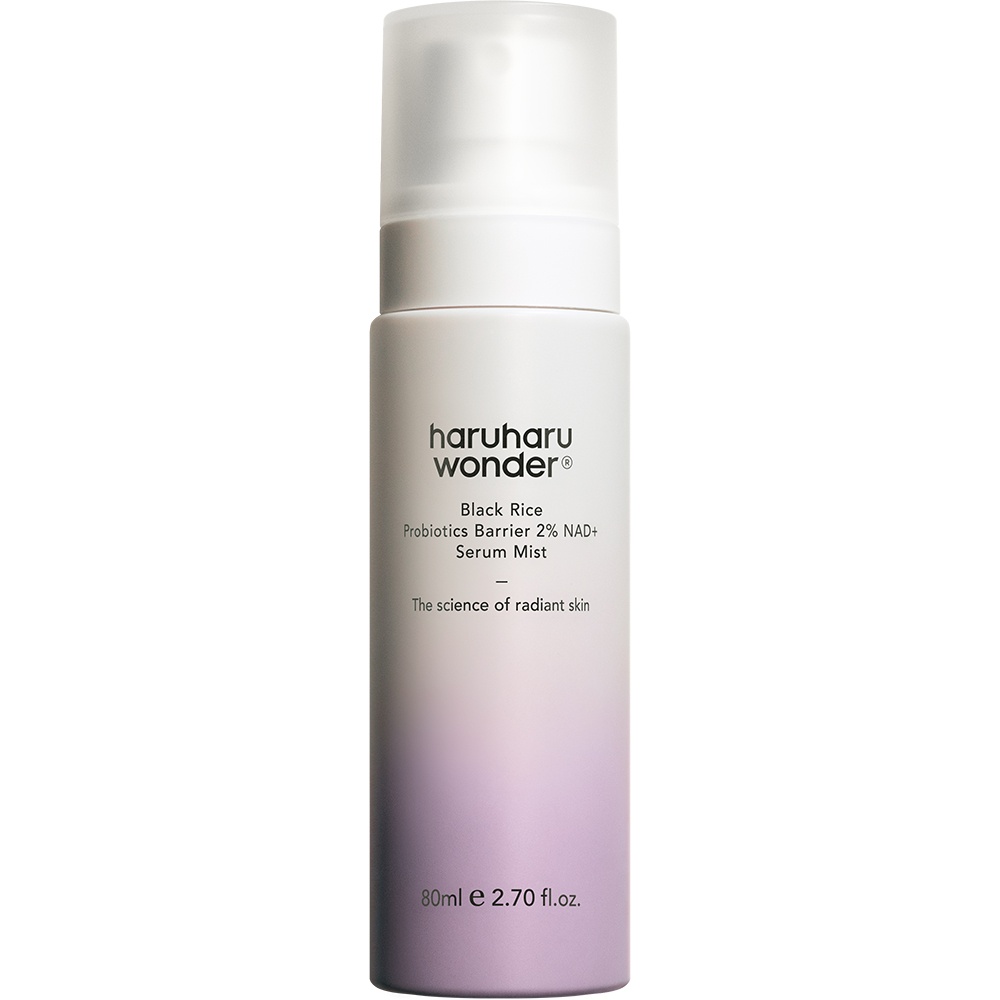 Serum de tip mist cu orez negru fermentat, probiotice si 2% NAD+ Black Rice, 80 ml, Haruharu Wonder