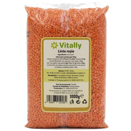 Linte rosie, 1000 g, Vitally 719421