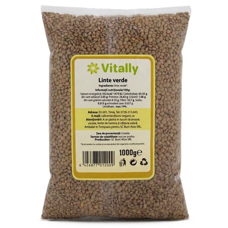 Linte verde, 1000 g, Vitally 719425
