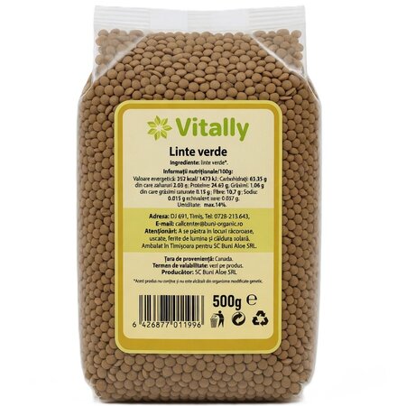 Linte verde, 500 g, Vitally 719427