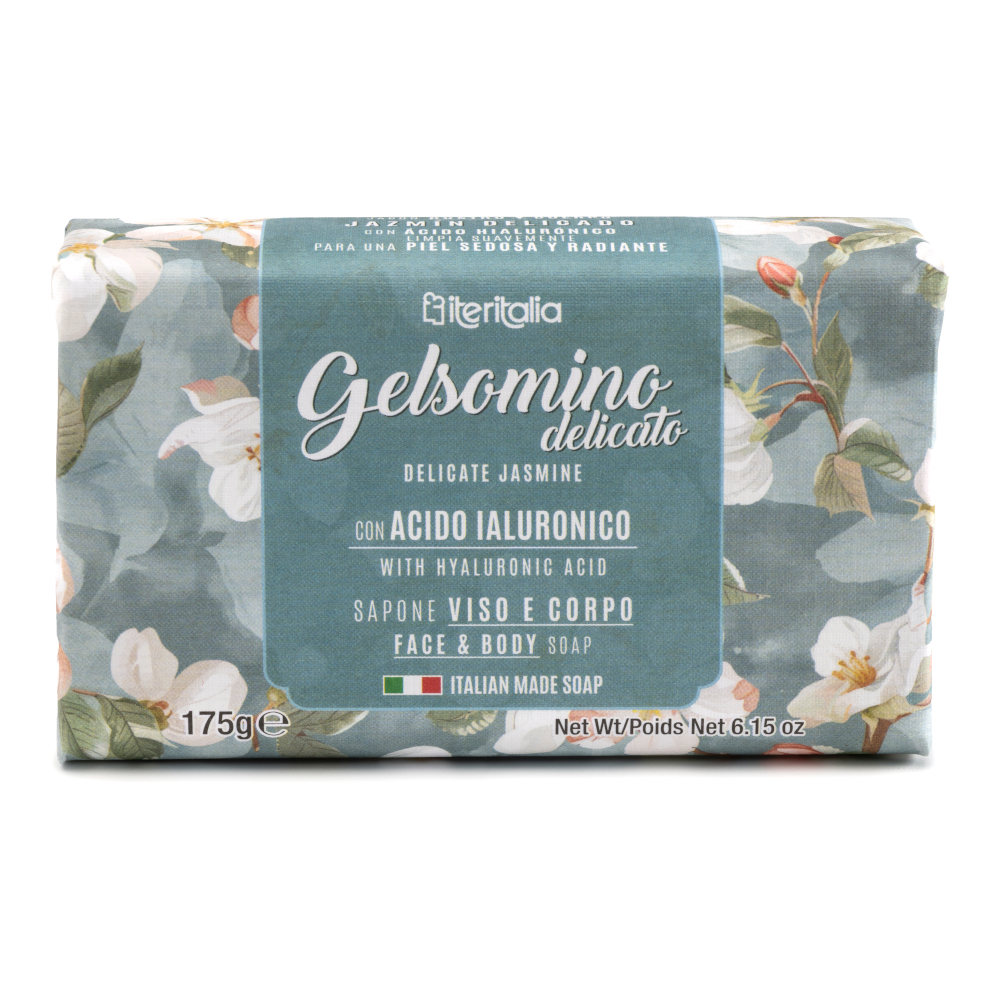 Sapun vegetal cu acid hialuronic si ulei de masline, Iasomie, 175 g, Iteritalia