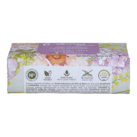 Sapun vegetal cu acid hialuronic si ulei de masline, Hortensie, 175 g, Iteritalia 719444