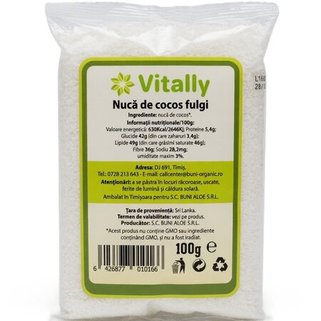 Nuca de cocos fulgi, 100 g, Vitally 719469