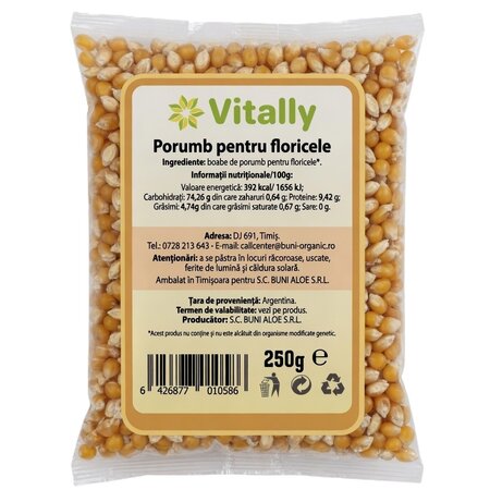 Porumb pentru floricele, 250 g, Vitally 719489