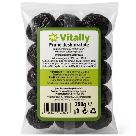 Prune deshidratate, 250 g, Vitally 719496