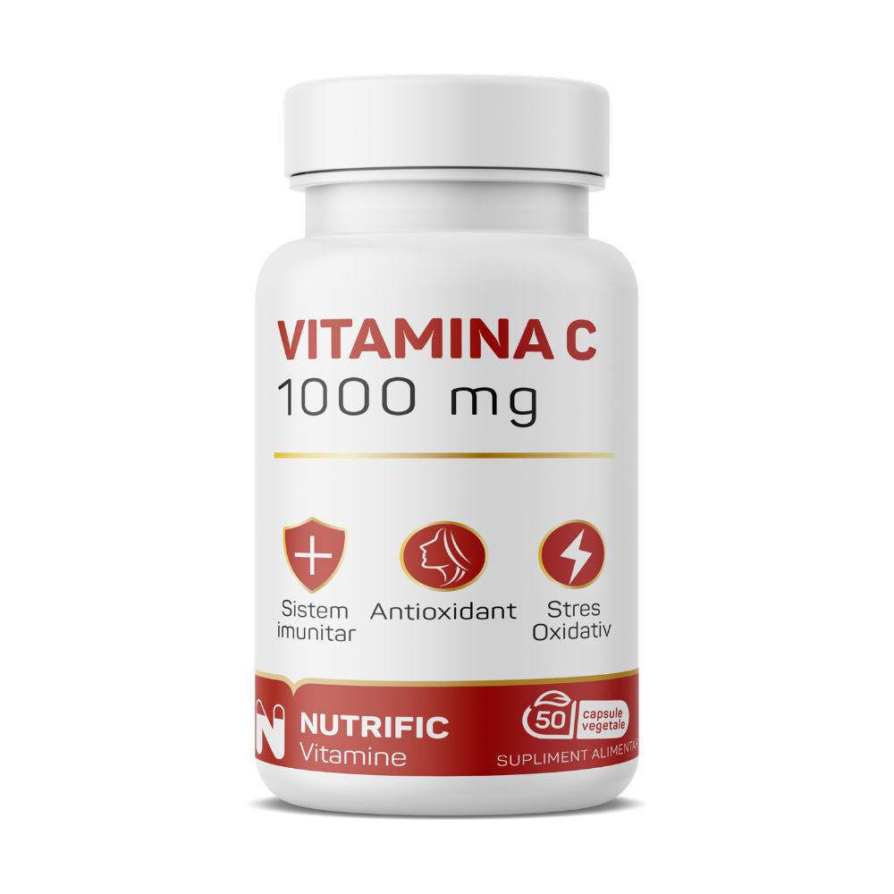 Vitamina C, 1000 mg, 50 capsule vegetale, Nutrific
