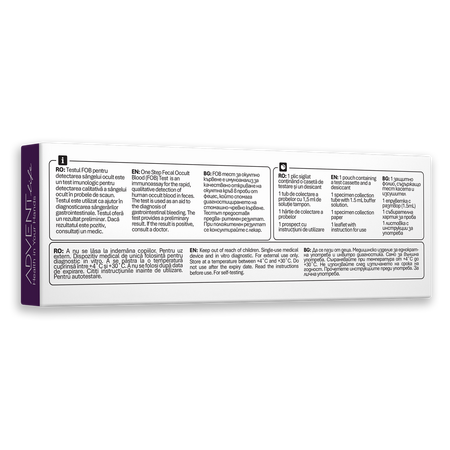 Test hemoragii oculte (FOB), 1 bucata, Advent Life 719641