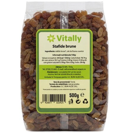 Stafide brune, 500 g, Vitally 719644