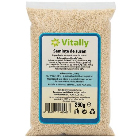 Seminte de susan, 250 g, Vitally 719652
