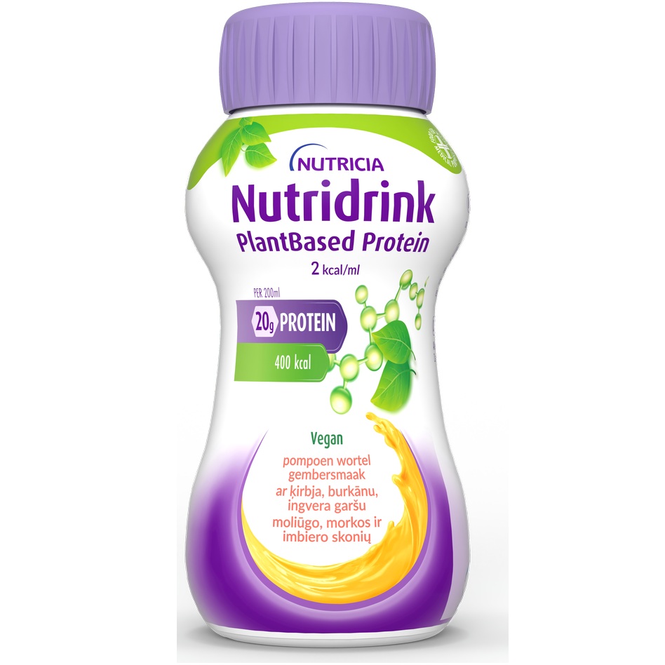 Nutridrink Protein cu aroma de dovleac si morcovi, 4 x 200 ml, Nutricia