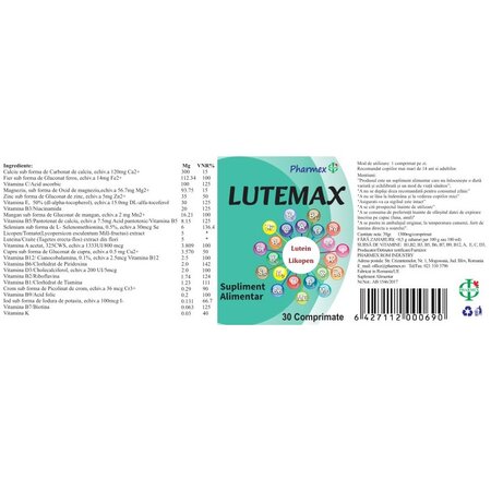 Lutemax, 30 comprimate, Pharmex 719787