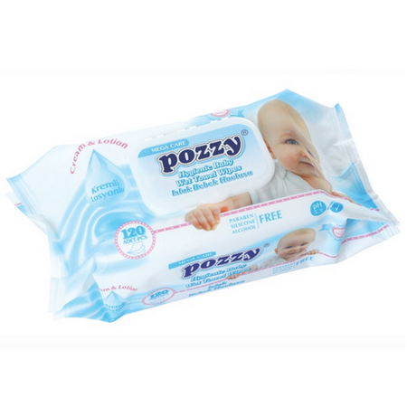 Servetele umede, Mega Care Blue, 120 bucati, Pozzy