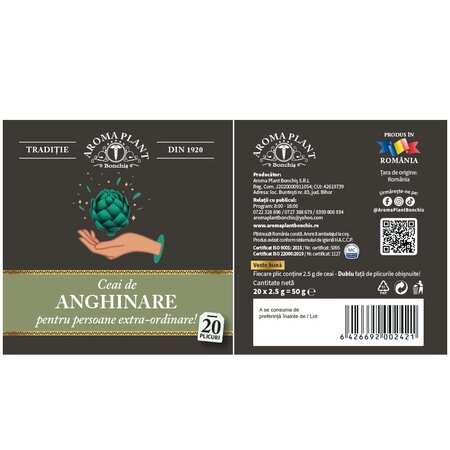 Ceai de anghinare, 20 plicuri, Aroma Plant 719959