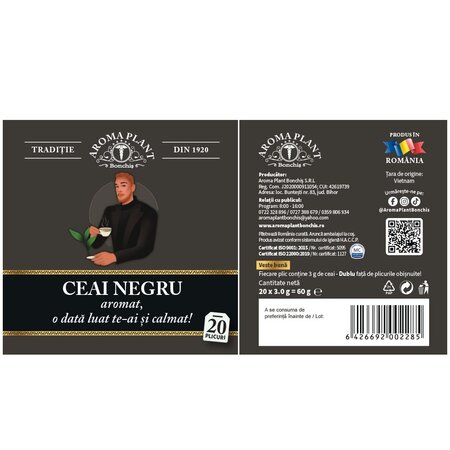 Ceai negru, 20 plicuri, Aroma Plant 719967