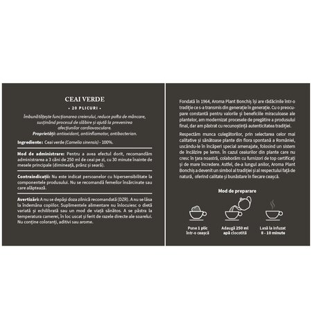 Ceai verde, 20 plicuri, Aroma Plant 719988