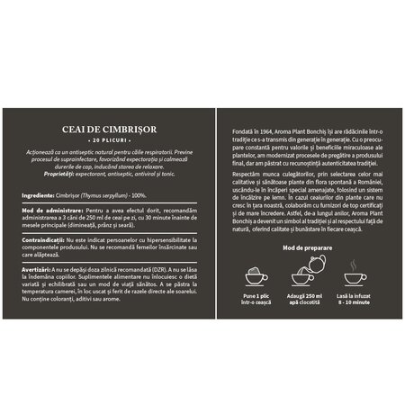 Ceai de cimbrisor, 20 plicuri, Aroma Plant 720010