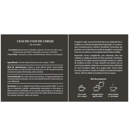 Ceai cozi de cirese, 20 plicuri, Aroma Plant 720047