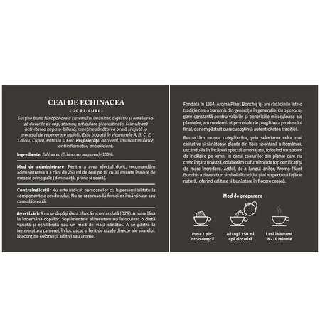 Ceai de echinacea, 20 plicuri, Aroma Plant 720065