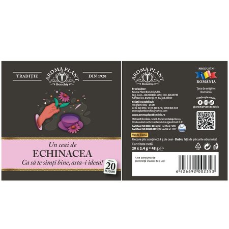 Ceai de echinacea, 20 plicuri, Aroma Plant 720064