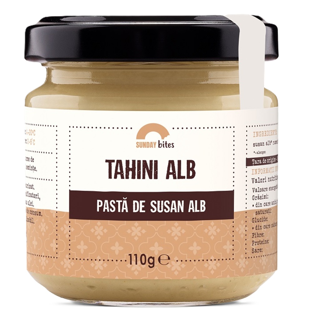 Pasta de susan alb Tahini, 110 g, Sunday Bites