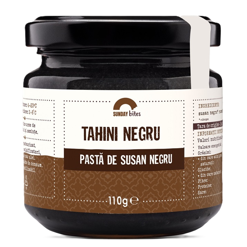 Pasta de susan negru Tahini, 110 g, Sunday Bites