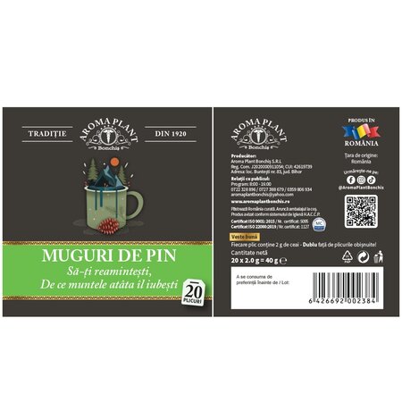 Ceai de muguri de pin, 20 plicuri, Aroma Plant 720143