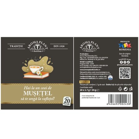 Ceai de musetel, 20 plicuri, Aroma Plant 720148