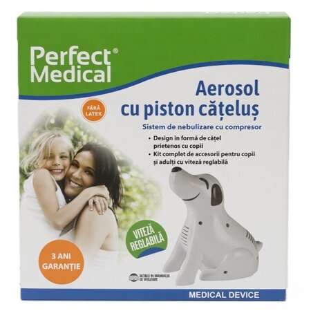 Aerosol cu piston - catelus, cu viteza reglabila PM19, Perfect Medical 724033