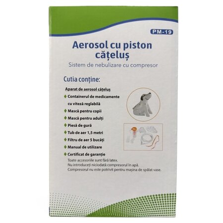 Aerosol cu piston - catelus, cu viteza reglabila PM19, Perfect Medical 724034