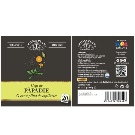Ceai de papadie, 20 plicuri, Aroma Plant 720169