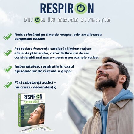 Plasturi nazali RespirON, 14 bucati, Smart Touch 720176