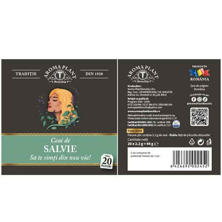 Ceai de salvie, 20 plicuri, Aroma Plant 720227