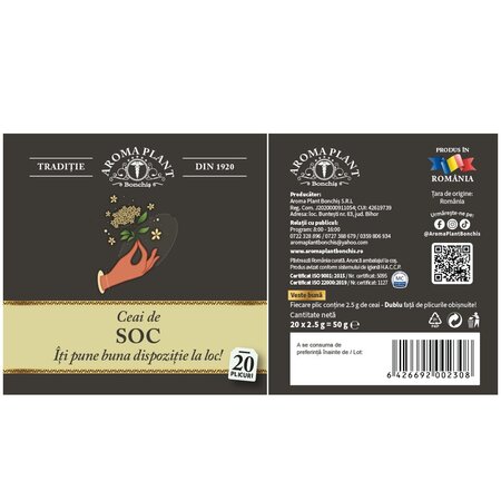 Ceai de soc, 20 plicuri, Aroma Plant 720235