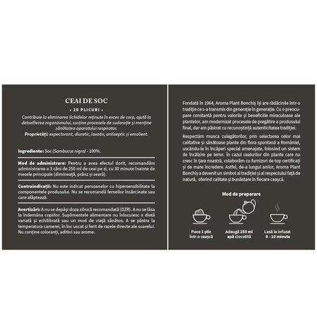 Ceai de soc, 20 plicuri, Aroma Plant 720236