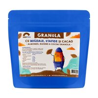 Granola cu migdale, stafide si cacao, 300 g, Sunday Bites
