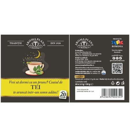 Ceai de tei, 20 plicuri, Aroma Plant 720257
