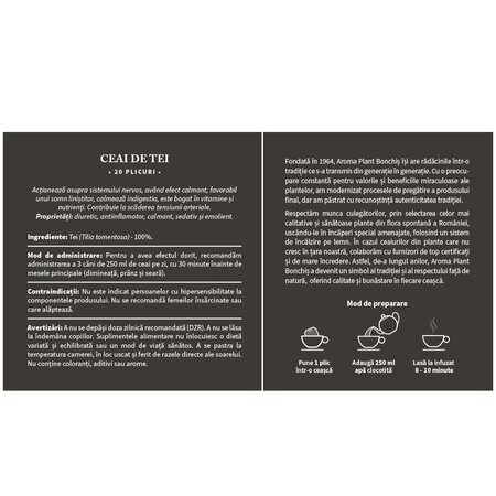Ceai de tei, 20 plicuri, Aroma Plant 720258