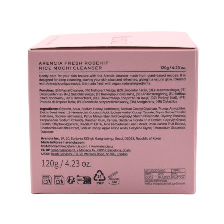 Balsam de curatare calmant cu macese, Fresh Rosehip Rice Mochi Cleanser, 120g, Arencia 720286