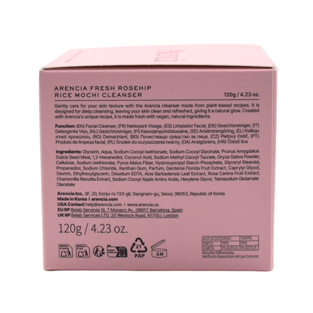 Balsam de curatare calmant cu macese, Fresh Rosehip Rice Mochi Cleanser, 120g, Arencia 720286