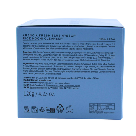 Balsam de curatare pentru imperfectiuni, Fresh Blue Hyssop Rice Mochi Cleanser, 120g, Arencia 720329