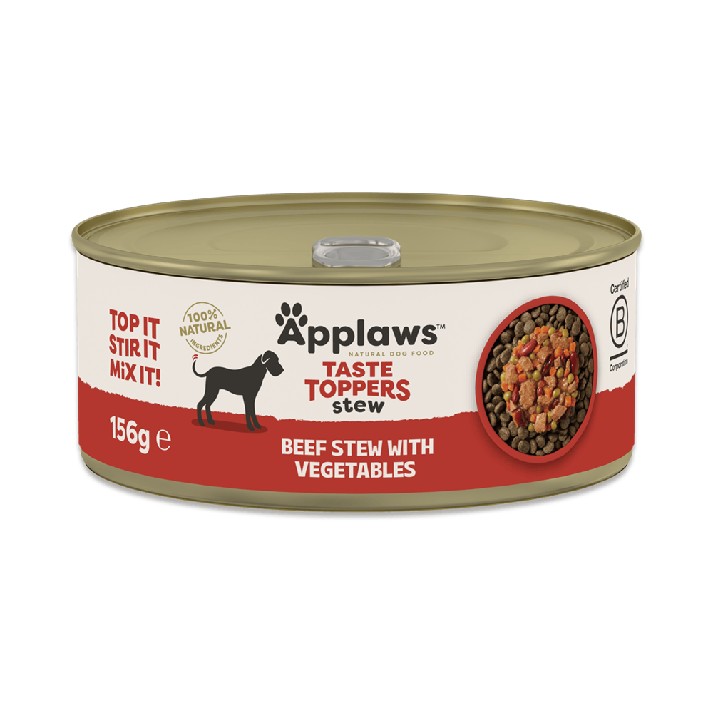 Hrana umeda cu carne de vita si legume pentru caini Toppers, 156 g, Applaws