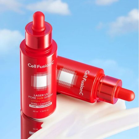 Ser de fata cu factor de protectie SPF 50+ PA++++ pentru micsorarea porilor Laser UV, 40 ml, Cell Fusion C 720481