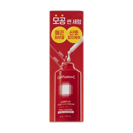 Ser de fata cu factor de protectie SPF 50+ PA++++ pentru micsorarea porilor Laser UV, 40 ml, Cell Fusion C 738923