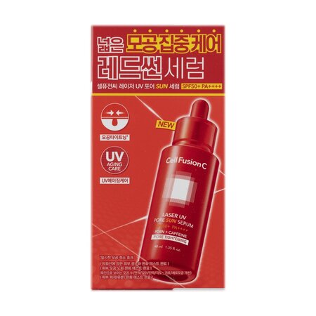 Ser de fata cu factor de protectie SPF 50+ PA++++ pentru micsorarea porilor Laser UV, 40 ml, Cell Fusion C 738922