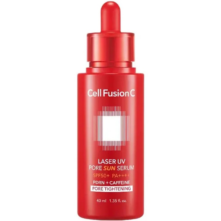 Ser de fata cu factor de protectie SPF 50+ PA++++ pentru micsorarea porilor Laser UV, 40 ml, Cell Fusion C